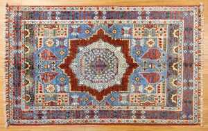 Afghan Chobi handmade wool rug - 123 x 76cm