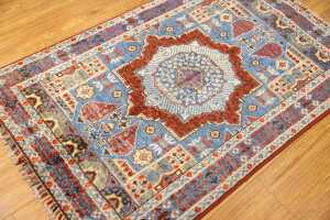 Afghan Chobi handmade wool rug - 123 x 76cm - 3