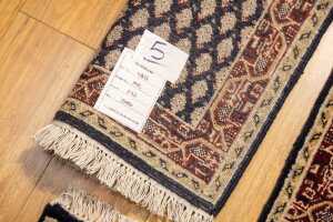 Set of three Persian Mir handmade wool rug - 50 x 50cm - 5