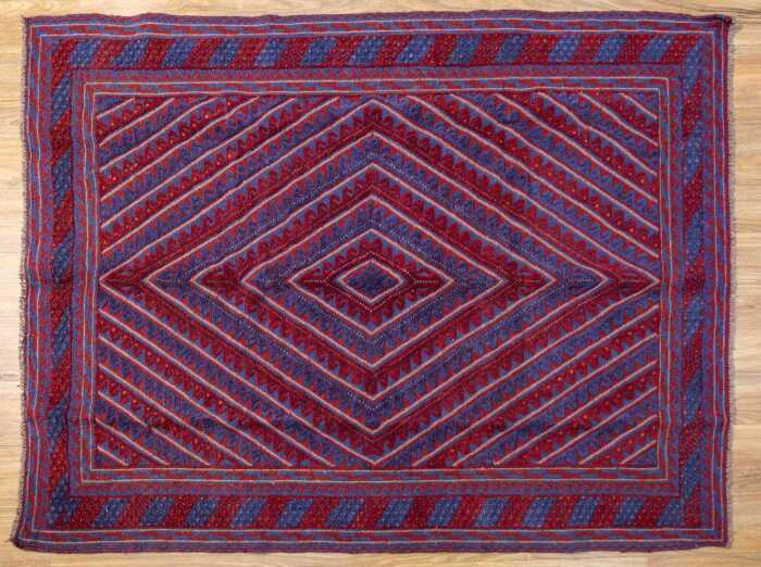 Afghan Mashwani handmade wool rug - 181 x 141cm