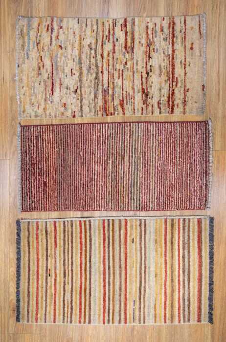 Set of three Afghan Chobi Stripi - 94 x 43cm