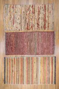 Set of three Afghan Chobi Stripi - 94 x 43cm