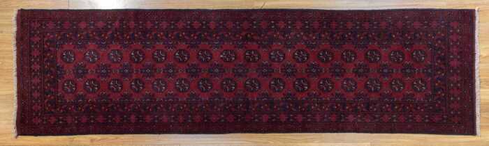 Afghan Turkman Camel feet handmade wool runner - 282 x 81cm
