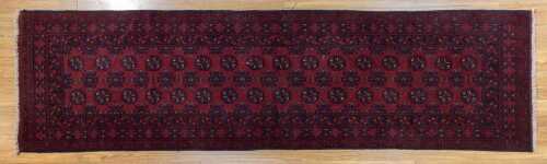Afghan Turkman Camel feet handmade wool runner - 282 x 81cm