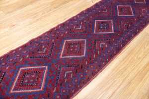 Afghan Mashwani handmade wool runner - 248 x 53cm - 3