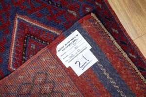 Afghan Mashwani handmade wool runner - 248 x 53cm - 5
