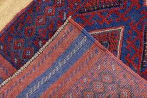 Afghan Mashwani handmade wool runner - 248 x 53cm - 6