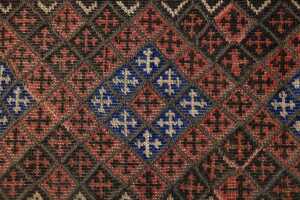 Afghan Mashwani handmade wool runner - 240 x 43cm - 2