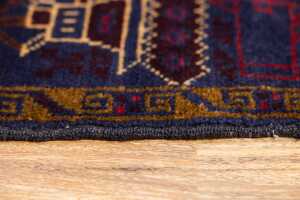Afghan Baluchi handmade wool rug - 139 x 84cm - 4