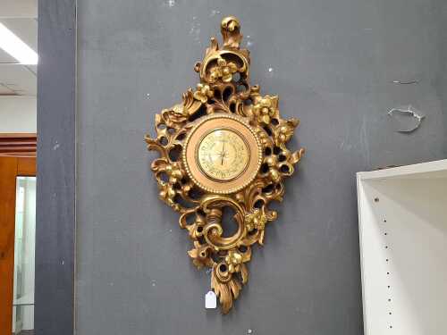 Barometer with carved gilt case