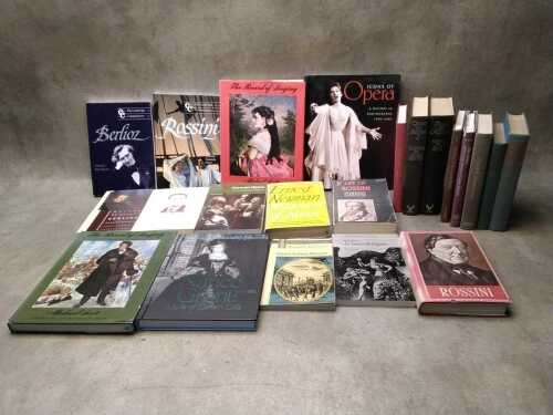 Classical and opera music history books, including Cambridge Companions