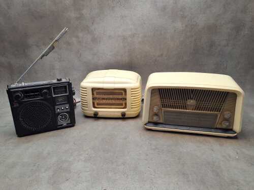 Two Astor valve radios and one transistor radio