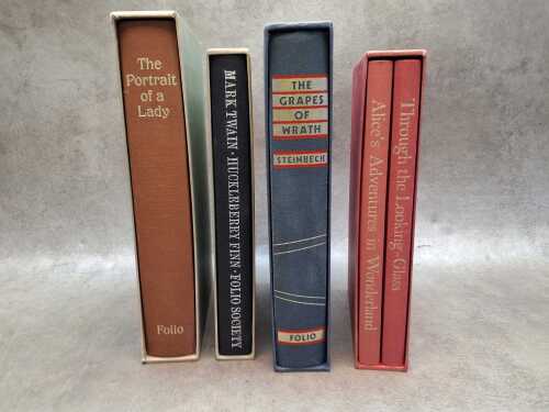 Four Folio Society books in slipcases