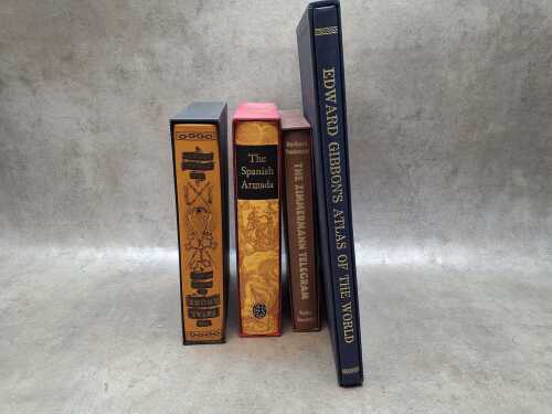 Four Folio Society books in slipcases