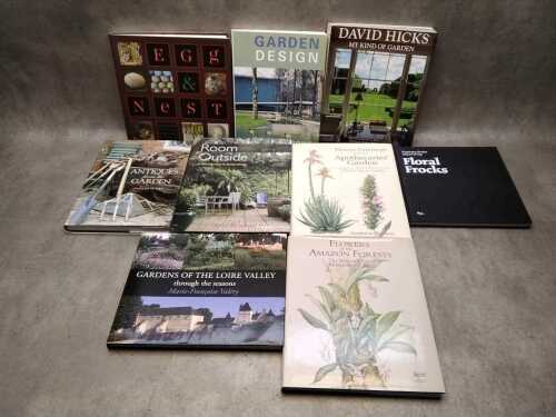 Garden design and botanical reference books