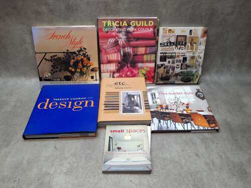 Seven art and design books, including 'Decorating With Colour '