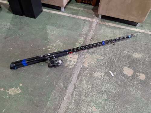 Three fishing rods including Shakespear Ugly Stik