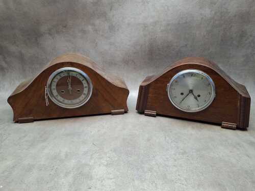 Two Enfield Art Deco English mantel clocks