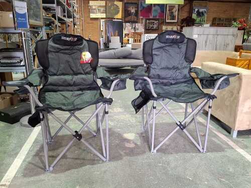 Pair of Coleman Bigfoot folding camping chairs - new stock