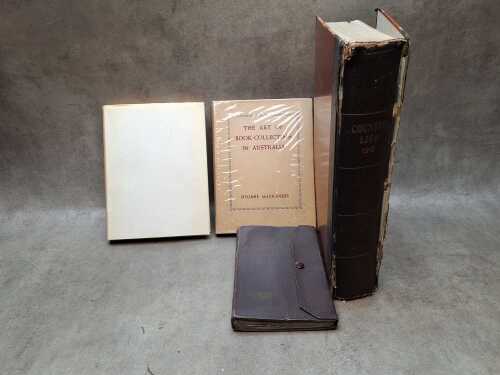 Art, design and history books, plus 1931 Bentley instruction manual