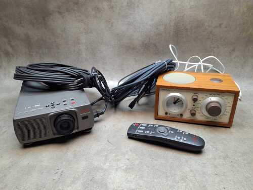 Two audio visual electronics including Tivoli Audio radio