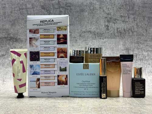 Group of beauty products