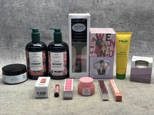 Group of beauty products