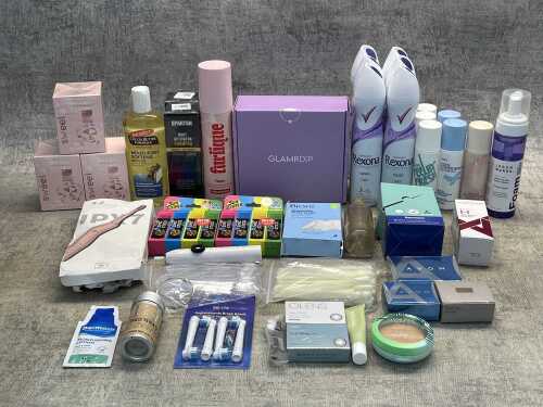 Group of beauty products