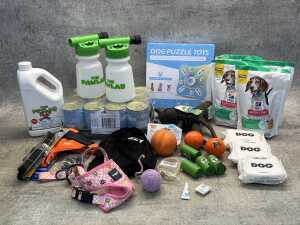 Group of dog products