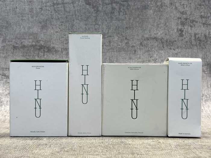 Group of HINU beauty products