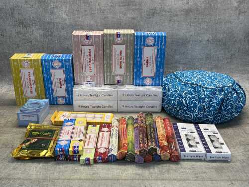 Group of incense & candles