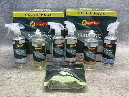 Group of Bosisto's cleaning products