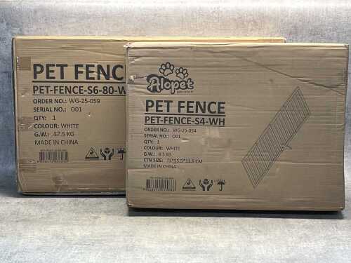 Two Alopet pet fences