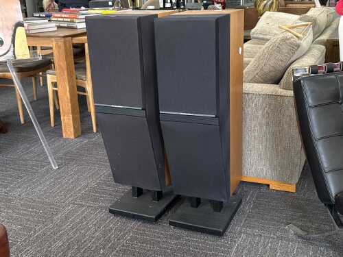 Pair of Mordaunt-Short System 442 speakers on stands