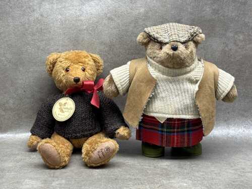 Two dressed teddy bears