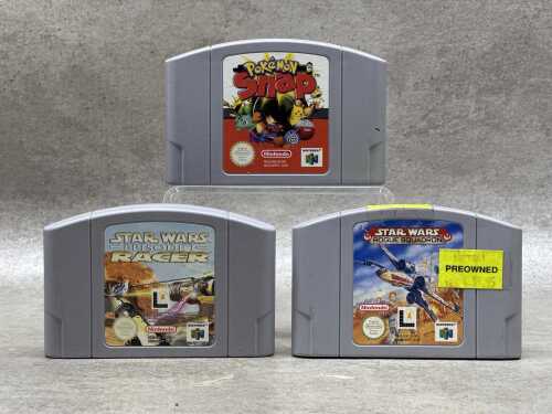 Three Nintendo 64 game cartridges