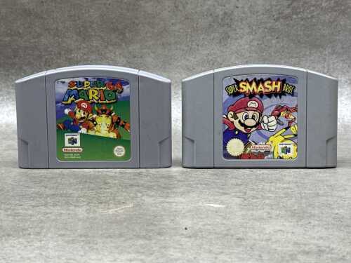 Nintendo 64 Mario Bros. game cartridges
