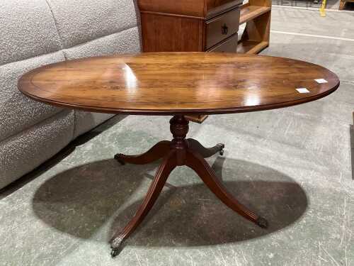 Oval timber occasional table