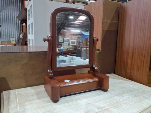 Vintage timber shaving mirror