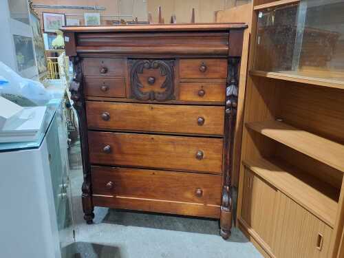Victorian eight-drawer timber chest