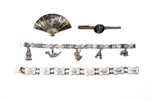 Collection of Siamese silver jewellery