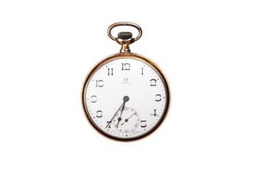 A vintage rolled gold Omega pocket watch