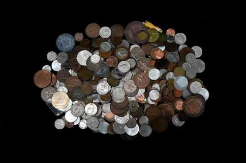 Large group of assorted world coins and medallions