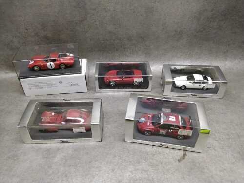 Five Spark 1/43 scale die cast cars in original packaging