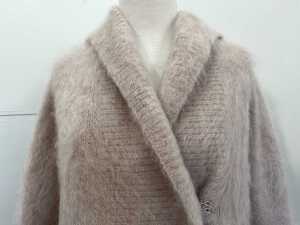 Scanlan Theodore Brushed Mohair Cardigan in Mink, one size - 2