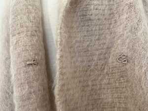 Scanlan Theodore Brushed Mohair Cardigan in Mink, one size - 5