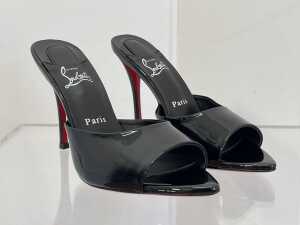 Designer style heels in black and red, size EU 39 - 2