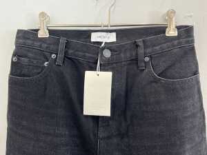 Henne Everly Cropped Jean in Dark Black, size 28 - 2