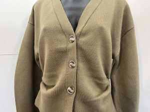 SIR. Ayana Gathered Cardigan in Olive, size S - 2