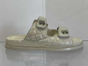 Designer style sandals in off-white, size EU 37 - 2